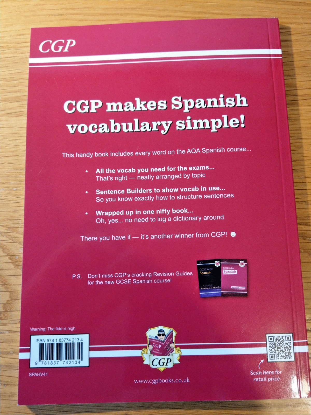 CGP GCSE Spanish Vocabulary Book AQA NEW