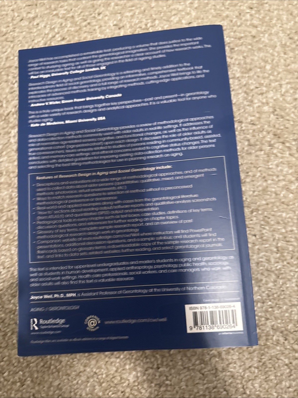 Research Design in Aging and Social Gerontology (Textbooks in Aging) by Weil, J