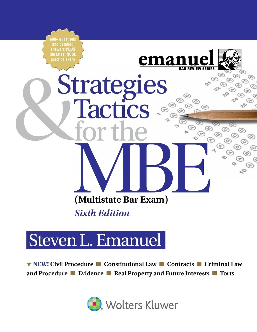 Strategies & Tactics for the MBE (Multistate Bar Exam) (Emanuel Bar Review) …
