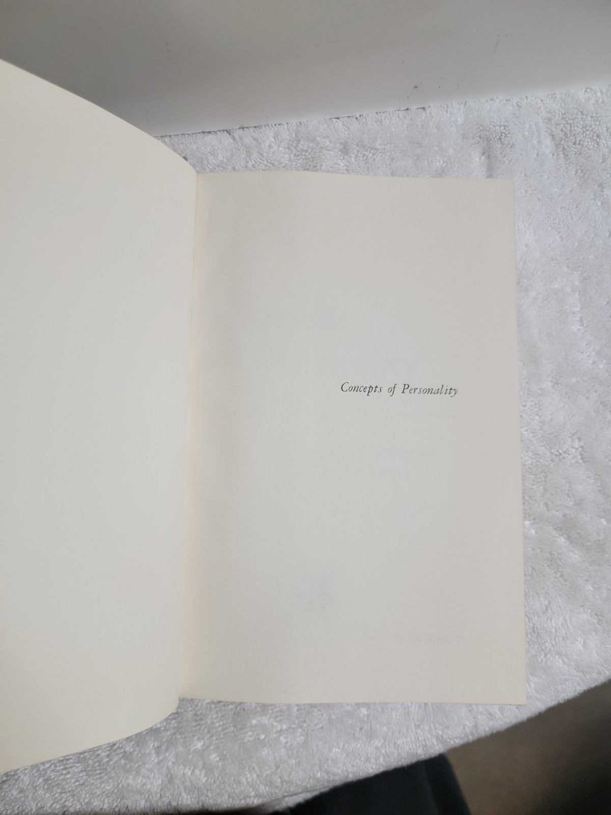 CONCEPTS OF PERSONALITY- JOSEPH M. WEPMAN